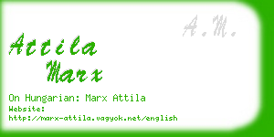 attila marx business card